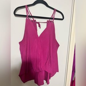 Pink Free People Strappy Tank